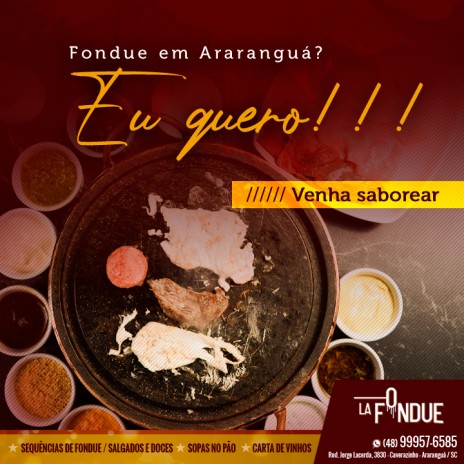 Fondue em Araranguá? Eu quero!!!