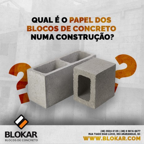 Qual é o papel dos blocos de concreto numa construção?