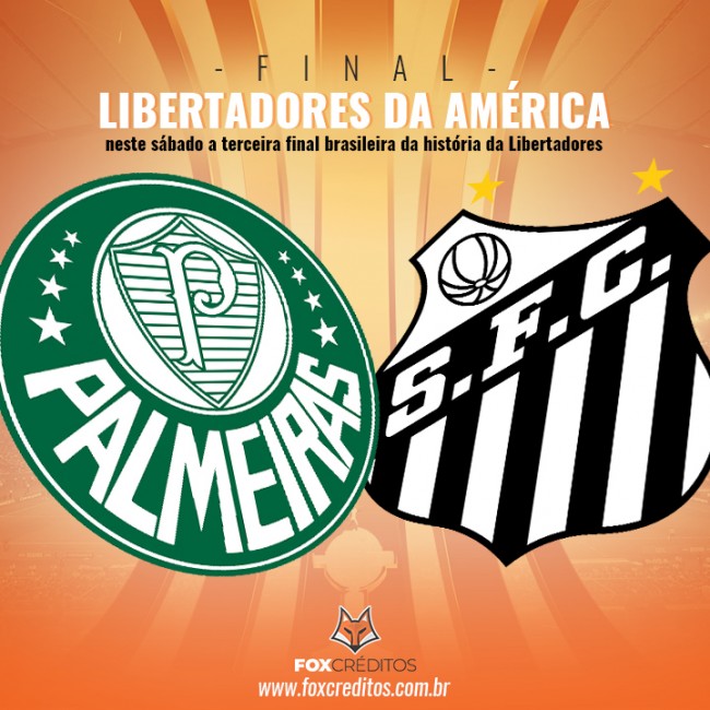 (29/01) Santos x Palmeiras fazem neste sábado a terceira final brasileira da história da Libertadores