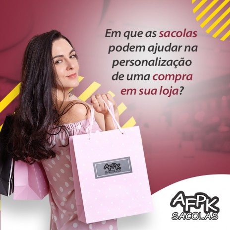 Em que as sacolas podem ajudar na personalização de uma compra em sua loja?