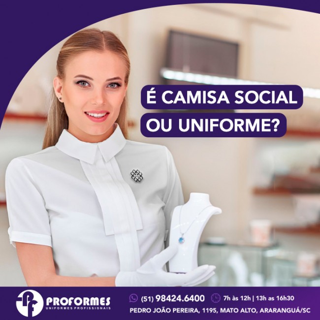 É camisa social ou uniforme?