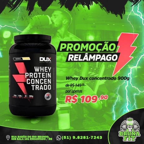 Promoção Relâmpago Whey Dux concentrado 900g