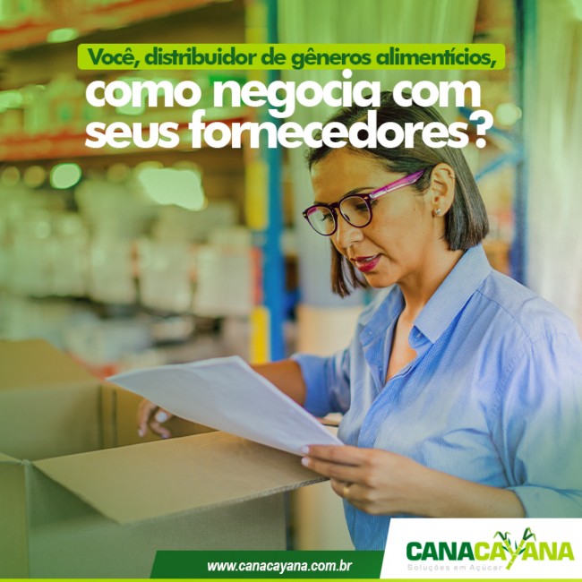 Você, distribuidor de gêneros alimentícios, como negocia com seus fornecedores?