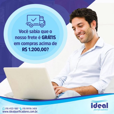 Você sabia que o nosso frete é grátis em compras acima de R$ 1.200,00?