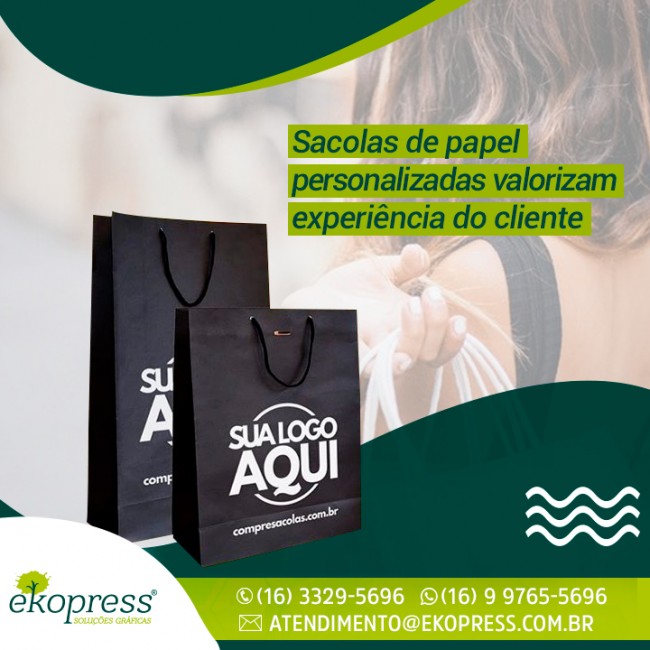 Sacolas de papel personalizadas valorizam experiência do cliente