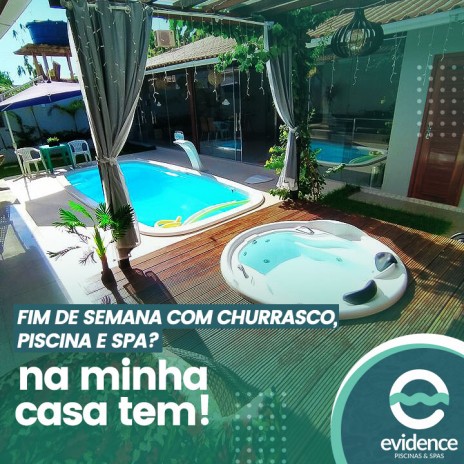 Fim de semana com churrasco, piscina e spa? Na minha casa tem