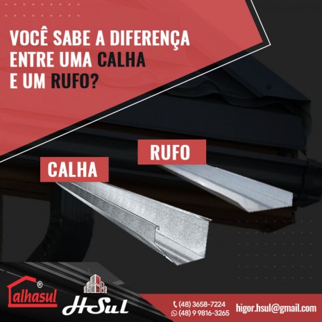 Você sabe a diferença entre uma calha e um rufo?