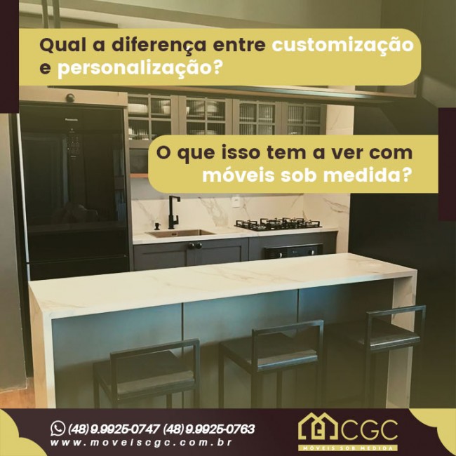 Qual a diferença entre customização e personalização? O que isso tem a ver com móveis sob medida