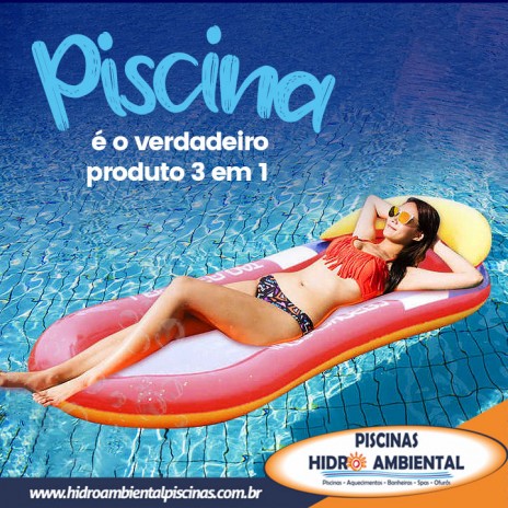 Piscina é o verdadeiro produto 3 em 1