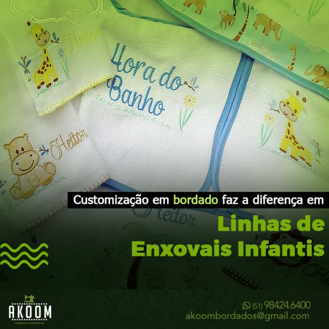 Customização em bordado faz a diferença em linhas de enxovais infantis