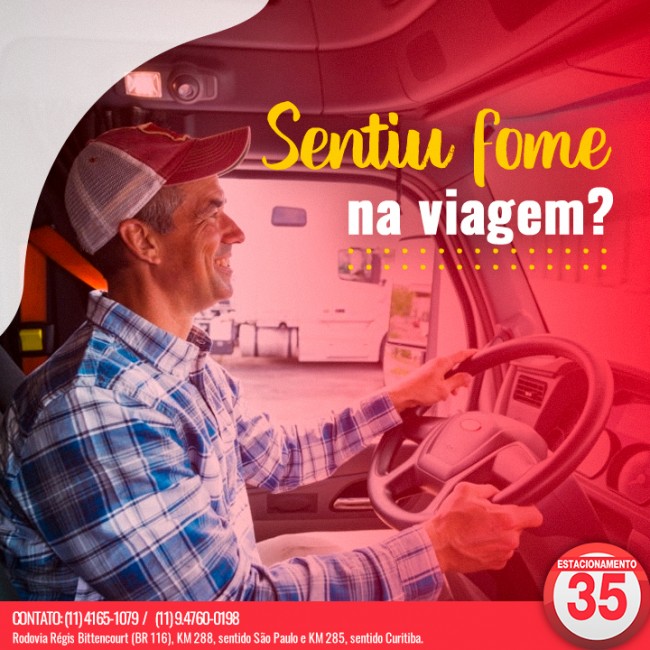 Sentiu fome na viagem?