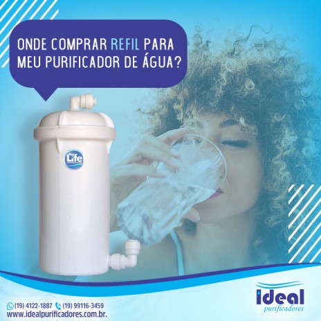 Onde comprar refil para meu purificador de água?