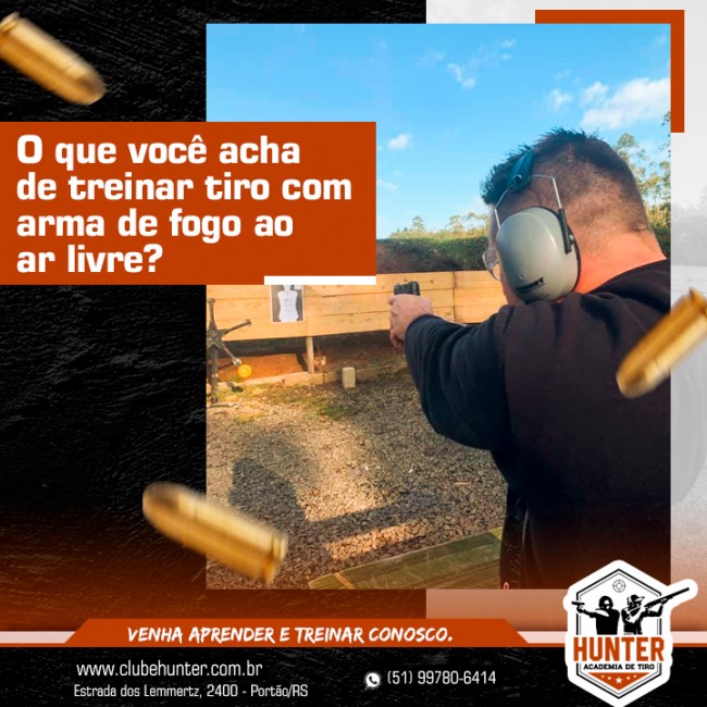 O que você acha de treinar tiro com arma de fogo ao ar livre?