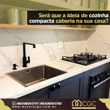 Será que a ideia de cozinha compacta caberia na sua casa?