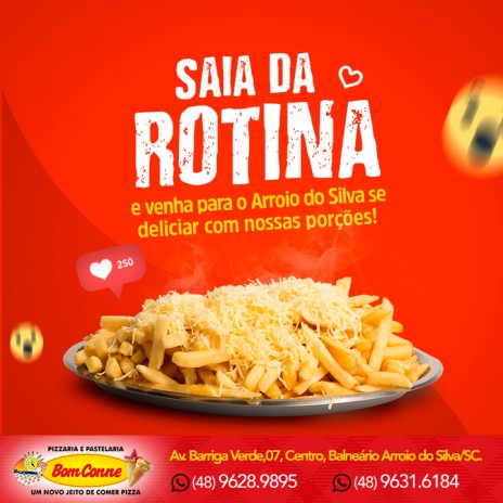 Saia da rotina em venha para o Arroio do Silva se deliciar com nossas porções!