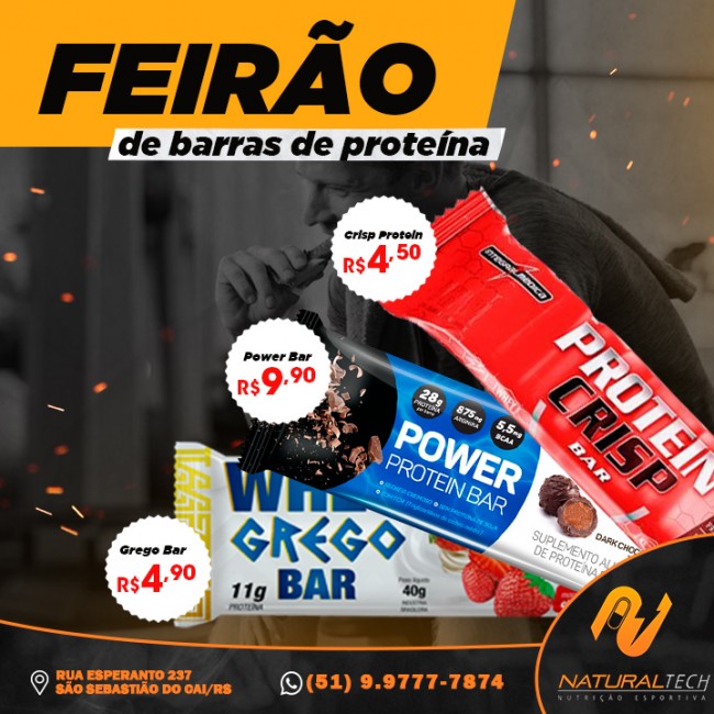 Feirão de barras de proteína