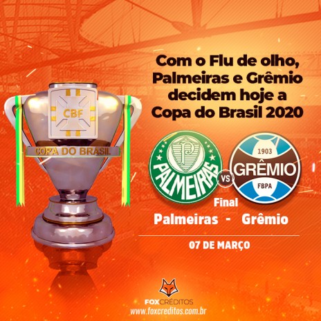 Com o Flu de olho, Palmeiras e Grêmio decidem hoje a Copa do Brasil 2020