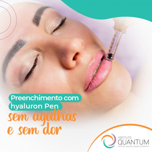 Preenchimento com hyaluron Pen sem agulhas e sem dor