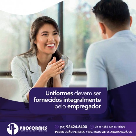 Uniformes devem ser fornecidos integralmente pelo empregador