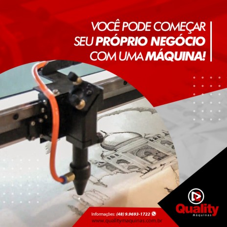 Sabia que você pode começar o seu próprio negócio com uma máquina de corte e gravação a laser?