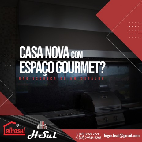 Pretende fazer sua casa nova com espaço gourmet? Não se esqueça de um detalhe