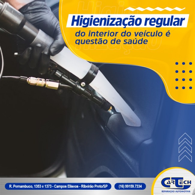 Higienização regular do interior do veículo é questão de saúde