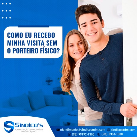 Como eu recebo  minha visita sem  o porteiro físico?