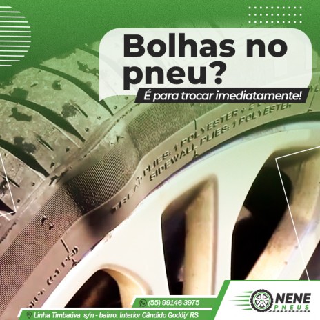 Bolhas no pneu? É para trocar imediatamente!