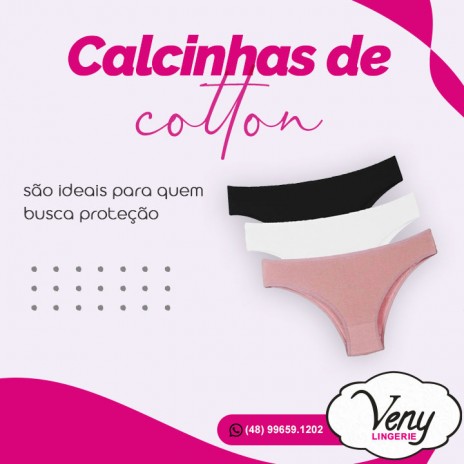 Calcinhas de cotton são ideais para quem busca proteção