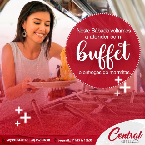 Neste Sábado voltamos a atender com buffet entregas de marmitas.