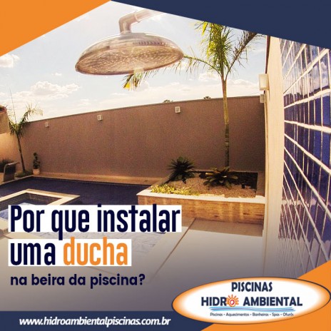 Por que instalar uma ducha na beira da piscina?