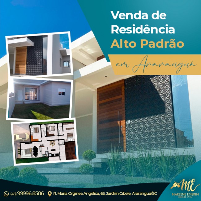 Venda de Residência Alto Padrão em Araranguá!