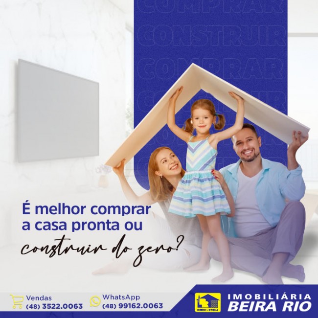 É melhor comprar a casa pronta ou construir do zero?