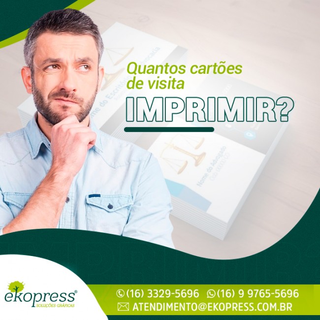 Quantos cartões de visita imprimir?