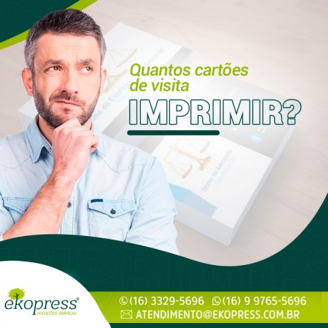 Quantos cartões de visita imprimir?