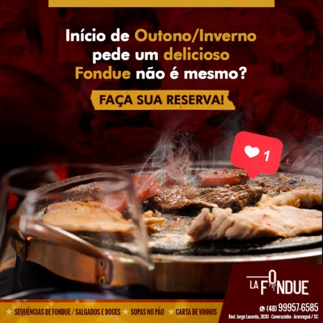 Início de Outono/Inverno pede um delicioso Fondue não é mesmo?