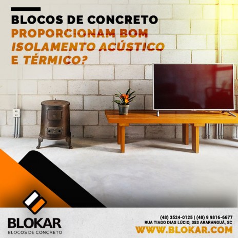 Blocos de concreto proporcionam bom isolamento acústico e térmico?