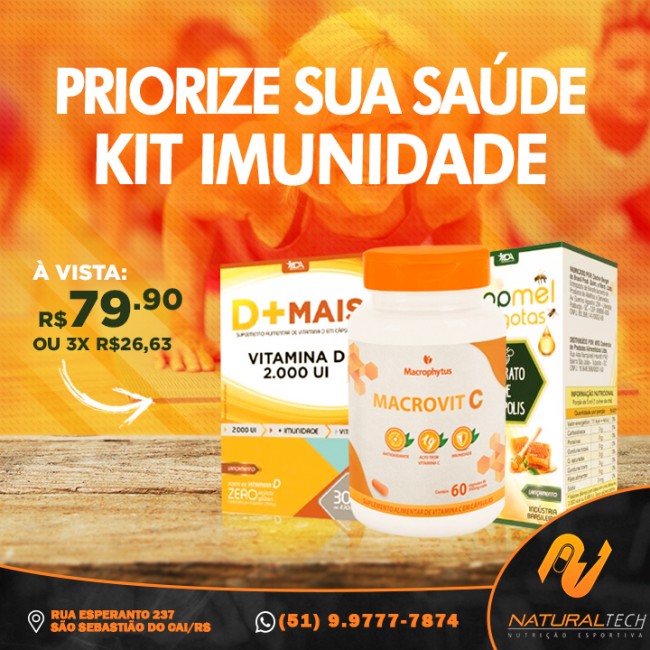 Priorize sua saúde Kit imunidade R$ 79,90 ou 3x R$ 26,63