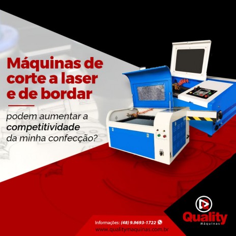 Máquinas de corte a laser e de bordar podem aumentar a competitividade da minha confecção?