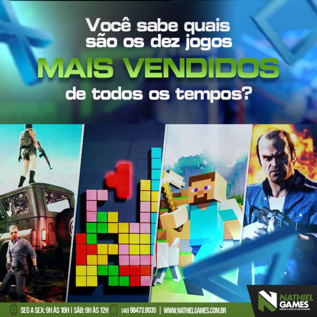 Você sabe quais são os dez jogos mais vendidos de todos os tempos?