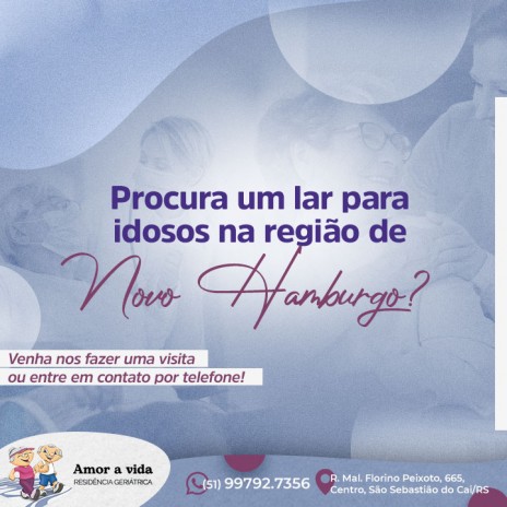 Procura um lar para idosos na região de Novo Hamburgo?