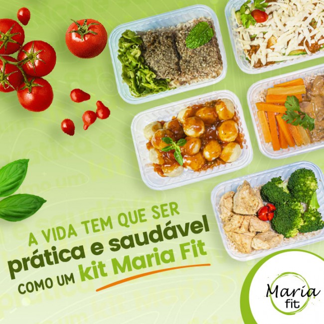 A vida tem que ser prática e saudável como um kit Maria Fit