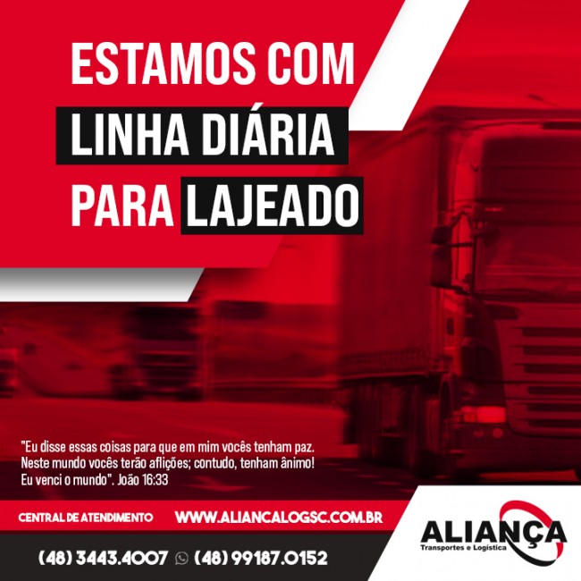 Estamos com linha diária para Lajeado