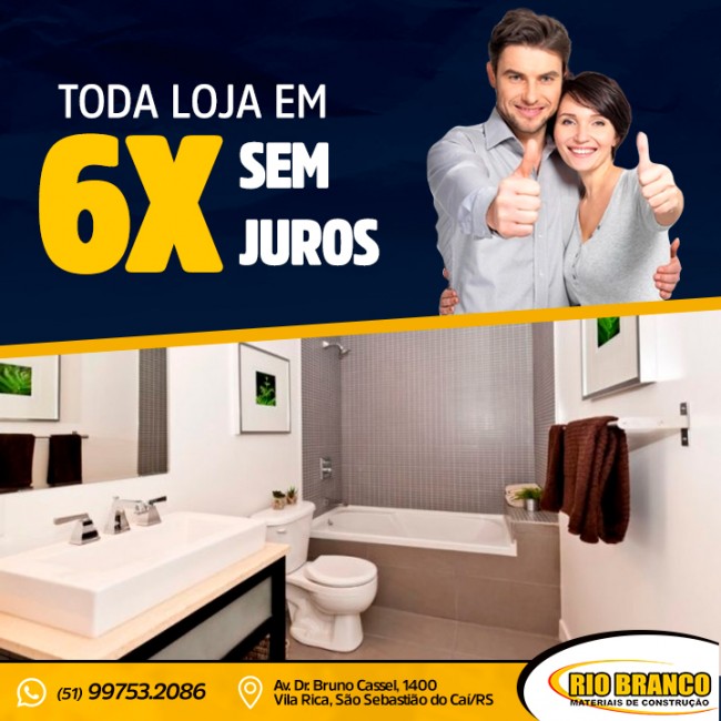 Compre em 6x sem juros