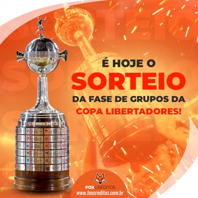 É hoje o sorteio da fase de grupos da Copa Libertadores!