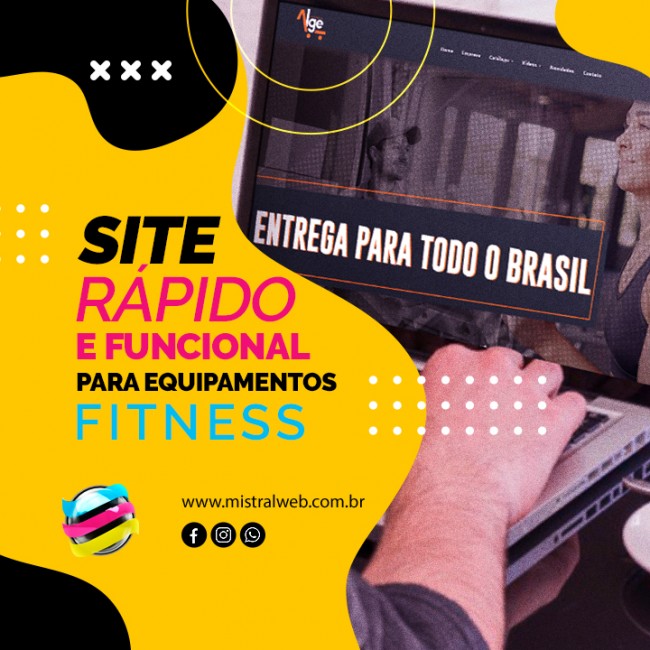 Site rápido e funcional para equipamentos Fitness