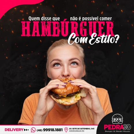 Quem disse que não é possível comer hambúrguer com etilo?