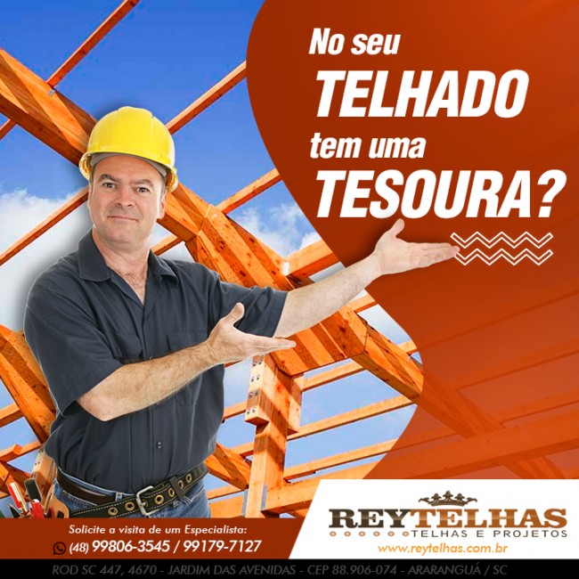 No seu telhado tem uma tesoura?