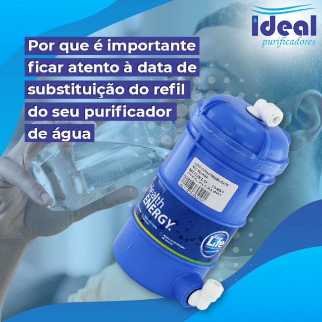 Por que é importante ficar atento à data de substituição do refil do seu purificador de água