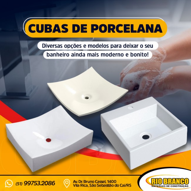 Cubas de Porcelana, diversas opções e modelos para deixar o seu banheiro ainda mais moderno e bonito!